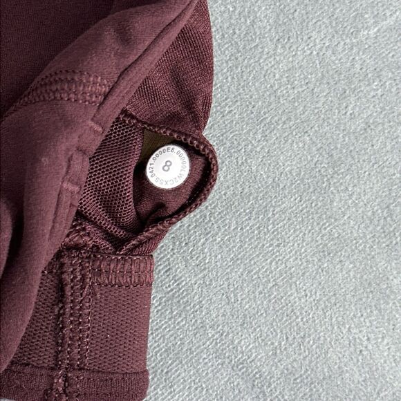 Lululemon Flow Y Wrap-Front High-Neck Bra Size 8 Nulu Burgundy W2CXSS B/C Cup - Picture 7 of 8